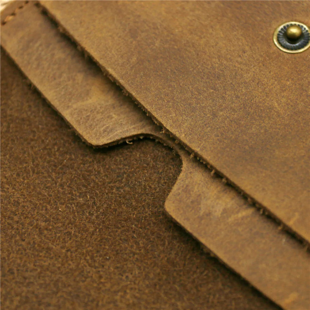 100% Genuine Leather Card Holder Wallet Minimalist 100% Cowhide Leather Wallet Men for Cards