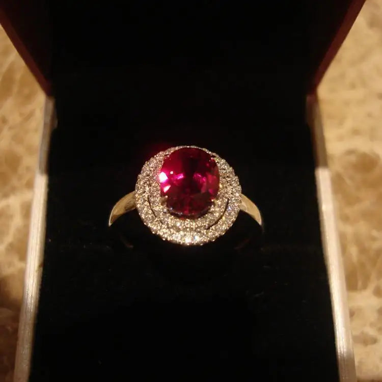 Designer Original Diamond Ruby Adjustable Engagement Rings for Women Retro Light Luxury Charm Ladies Brand Silver Jewelry