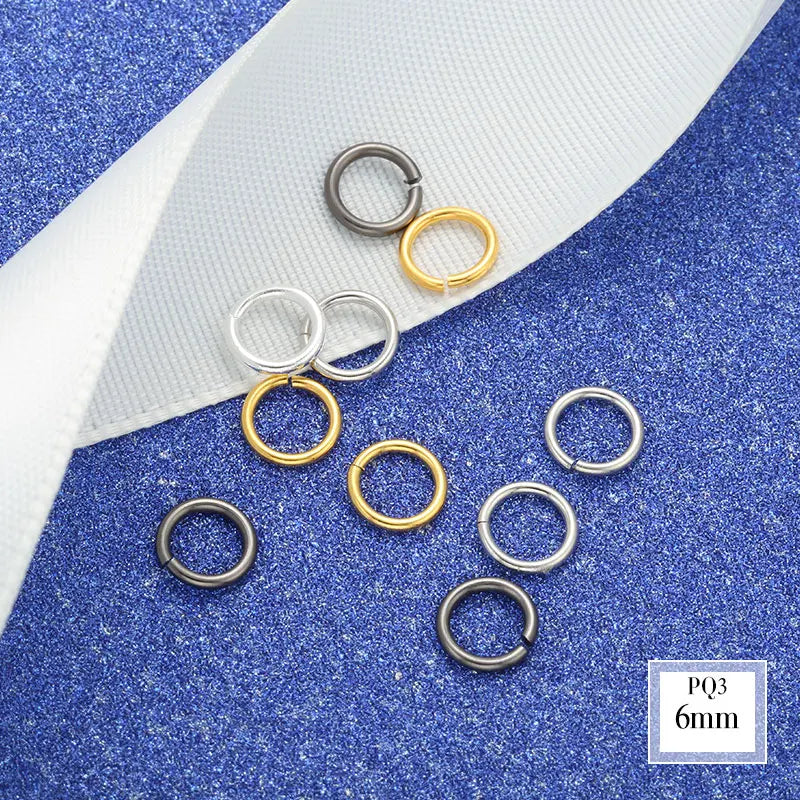 ZHUKOU 200pcs/lot 4 5 6 7 8 Jump Rings Gold color Split Rings Connectors For Diy Jewelry Finding Making Accessories Wholesale