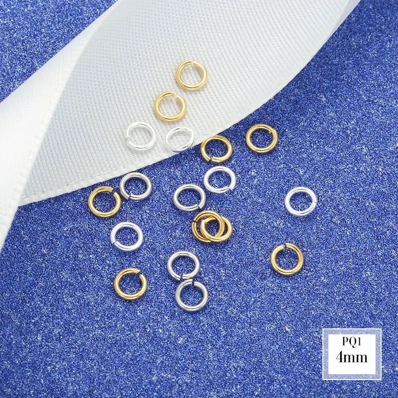 ZHUKOU 200pcs/lot 4 5 6 7 8 Jump Rings Gold color Split Rings Connectors For Diy Jewelry Finding Making Accessories Wholesale