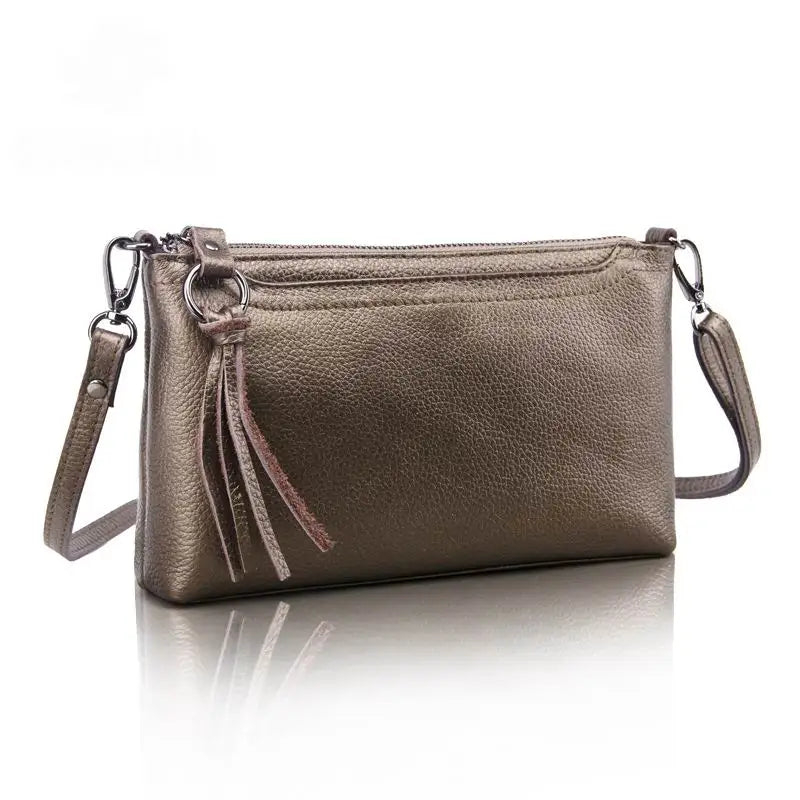 Leather Crossbody Bag Women Silver Handbags Mini Flap Gold Day Clutch Luxury Beach Shoulder Messenger Bag Female Purse