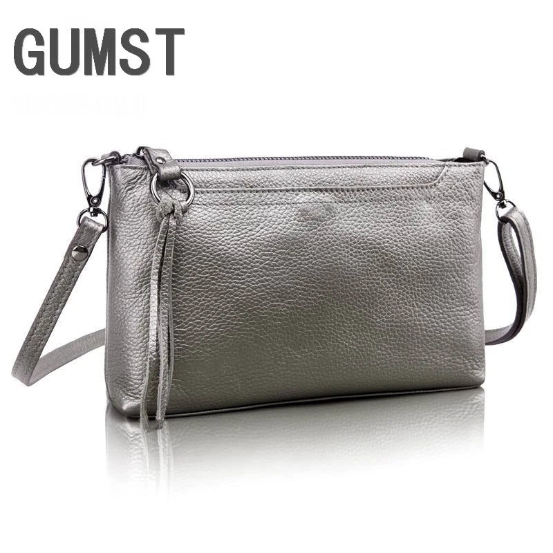Leather Crossbody Bag Women Silver Handbags Mini Flap Gold Day Clutch Luxury Beach Shoulder Messenger Bag Female Purse