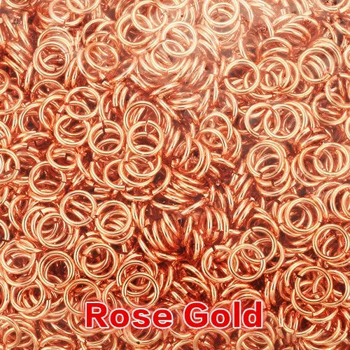 ZHUKOU 200pcs/lot 4 5 6 7 8 Jump Rings Gold color Split Rings Connectors For Diy Jewelry Finding Making Accessories Wholesale