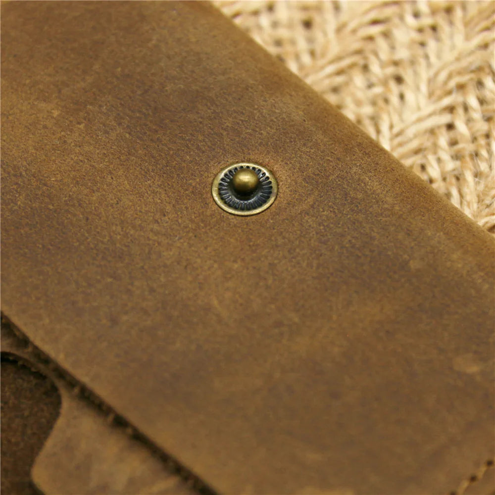 100% Genuine Leather Card Holder Wallet Minimalist 100% Cowhide Leather Wallet Men for Cards