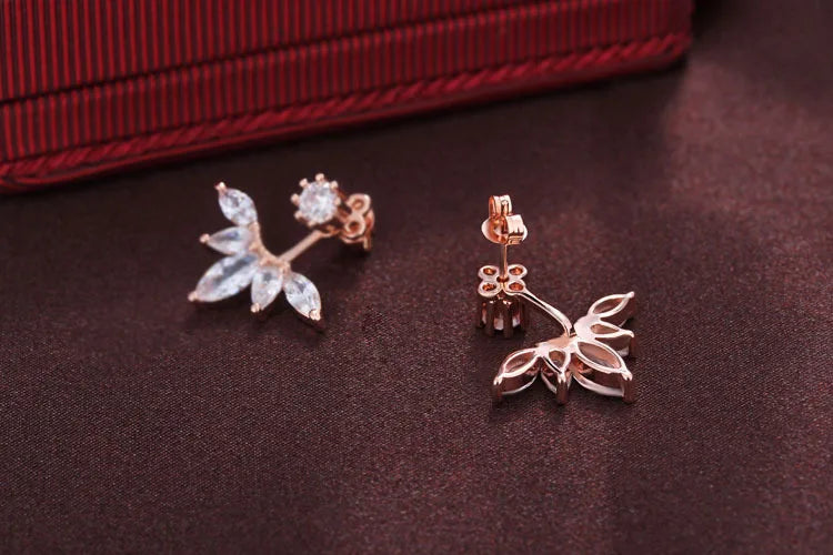 925 Pure Silver Stud Earring Neckband Zircon Earrings Accessories Personalized Fashion Female Honey Summer Gift