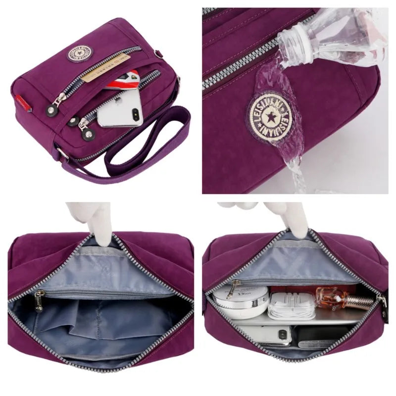 Fashion Crossbody Bags for Women Designer New Waterproof Shoulder Bag Nylon Cloth Female HandBag Casual Travel Messenger Bag