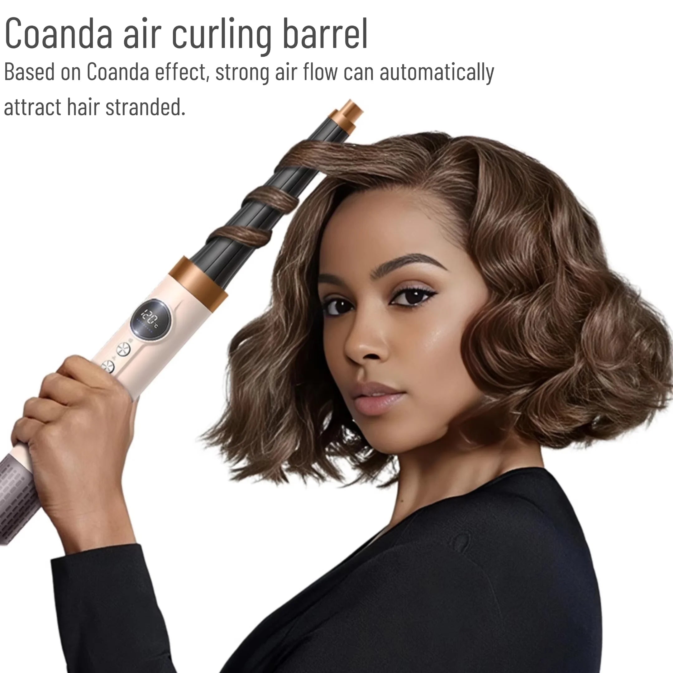 Premium 6 In 1 Hair Styler Professional High Power Hair Dryer Hot Air Brush Curling Barrel Multi Functional Hair Styling Tool