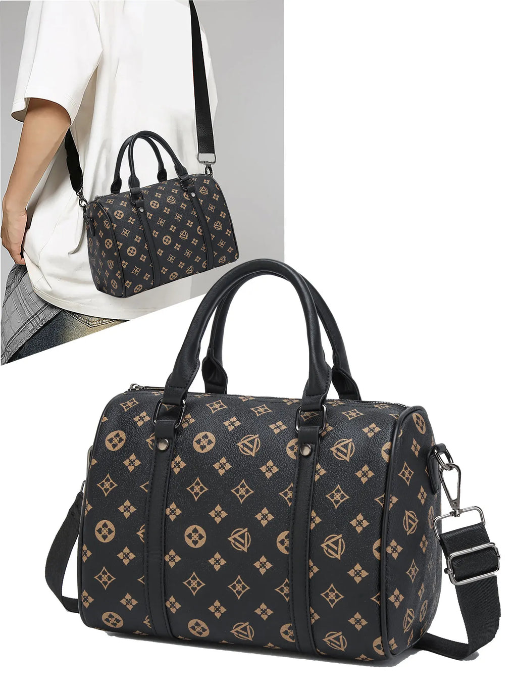 Men's Crossbody Bag Black Sling Bag for Men, Large Capacity Shoulder Bag, Stylish Multifunctional Handbag for Men Design