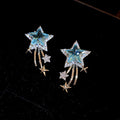 Star Zircon Earrings for Women Creative Delicate Ear Hook Temperament Luxury Fashion High Sense Sparkle Unique Jewelry