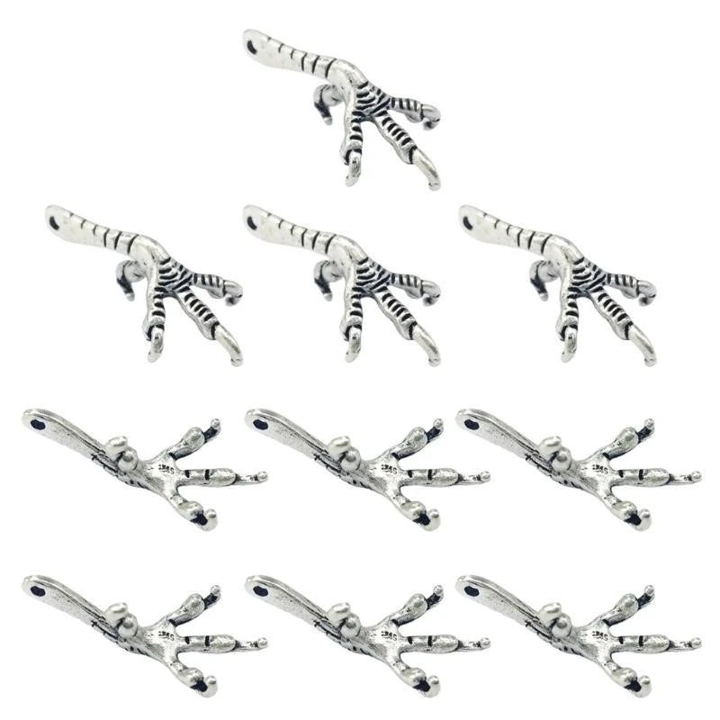 10PCS Antique Bird Claw Pendant Bird Claw Necklace Pendant Alloy Texture