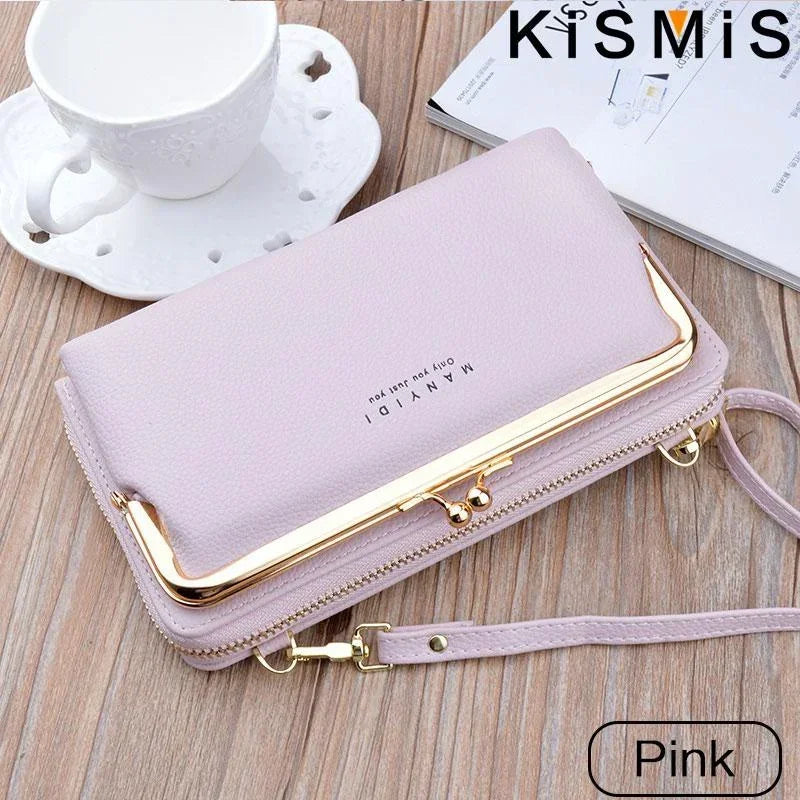 Ladies Crossbody Bag Double Layer PU Leather Handbag for Women Casual Shoulder Purse Wallet Clutch Everyday Use Travel