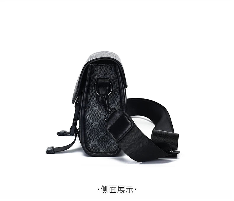 2026 New Design Shoulder Bag Men Crossbody Bag Fashion Business PU Leather Shoulder Bag Male Mobile Phone Bag Purses Handbags