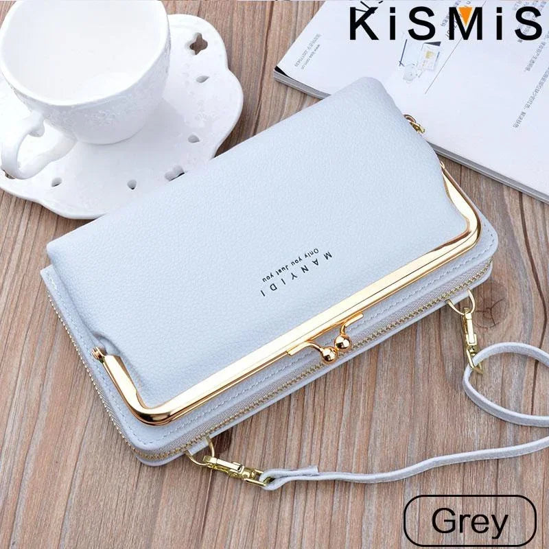 Ladies Crossbody Bag Double Layer PU Leather Handbag for Women Casual Shoulder Purse Wallet Clutch Everyday Use Travel