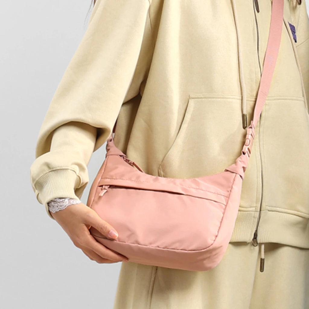 Logo Customized Crossbody Bag for Women 2026 New Fashion Canvas Small Bag Nylon Cloth Student Shoulder Bag Lightweight Spring and Summer Mom Bag Personalized DIY