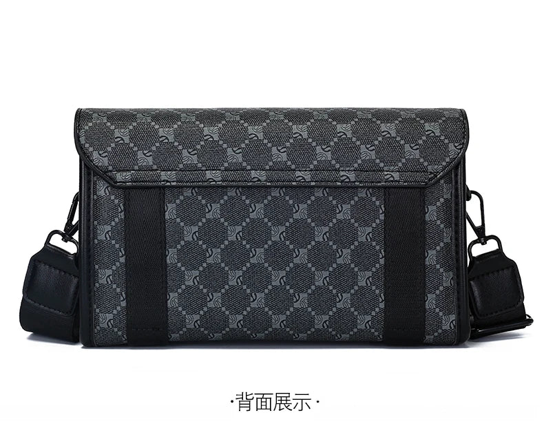 2026 New Design Shoulder Bag Men Crossbody Bag Fashion Business PU Leather Shoulder Bag Male Mobile Phone Bag Purses Handbags