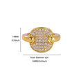 Luxurious Oval Zircon Rings For Women Girls Gold-plated Stainless Steel Ring Wedding Jewelry Elegant Party Mother's Day Gift