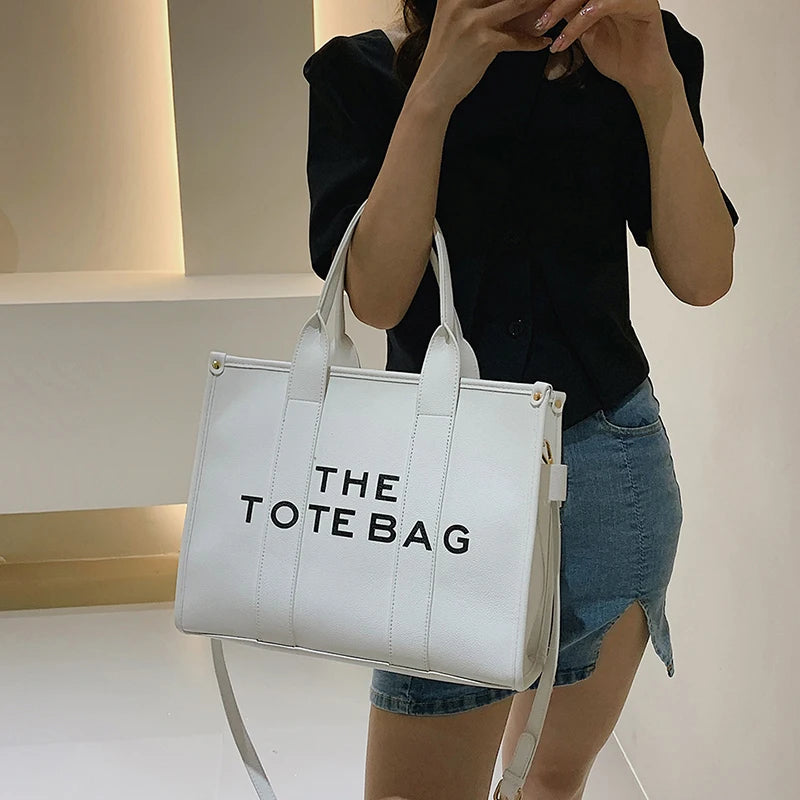 The tote bag For Women Crossbody Female Handbag New Solid Words Lette Leisure Large Bag,Luxury Fashion bag,designer bag for PU