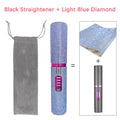 2-IN-1 Electric USB Hair Straightener Curler Fashion Colored Diamond  Design Wireless Travel Hair Straightening Styler Brush