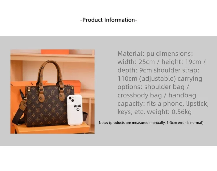 Elegant Ladies Handbag Retro Printed Crossbody Bag for Women Luxury Designer Leather Material Messenger Handbag for Travel