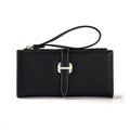 Luxury Designer Women's Wallet PU Leather Long Purse for Women Card Holder Handbag with Zip Pocket Simple Clutch Bag