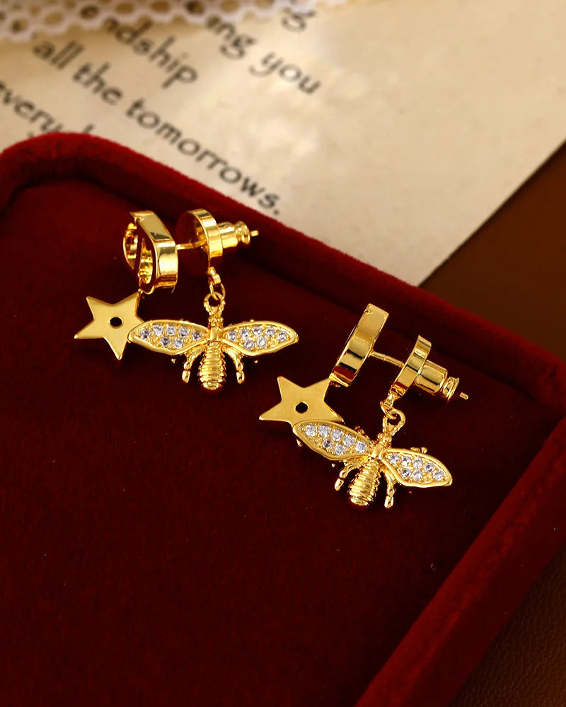 Star Zircon Earrings | Premium 925 Sterling Silver Needle Studs | Dual-Wear Design for Women | Sparkling Cubic Zirconia