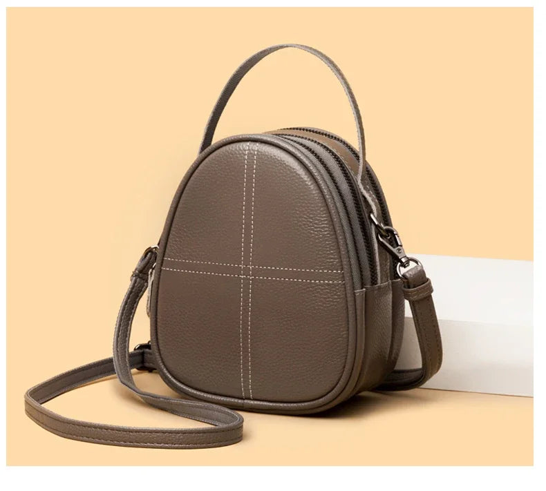 Fashionable High-end Texture Crossbody Bag Hot Sale Genuine Leather Women's Shoulder Bag Mini Mobile Phone Coin Purse Handbag
