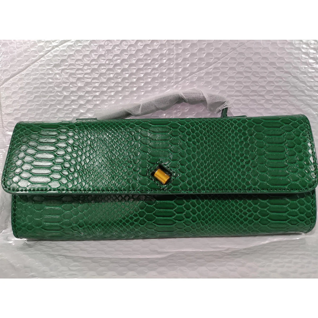 Luxury Design Top-Handle Bag For Women Evening Handbag Long Purse, Crocodile Pattern Crossbody Shoulder Bags Fashionable Outfits