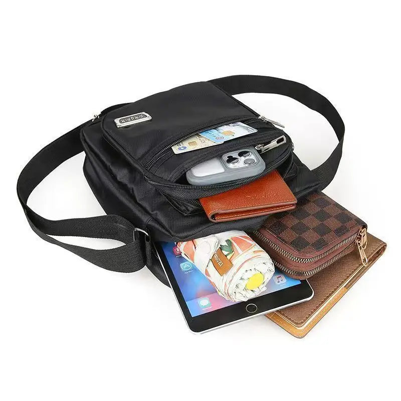 Unisex Outdoor Chest Bag - Multi-Layer Large-Capacity Stylish Oxford Cloth Crossbody Bag, Casual Multifunctional Sports Shoulder Strap with Adjustable Zipper Closure and Anti-Theft Design, Suitable for Daily Commuting, Outdoo