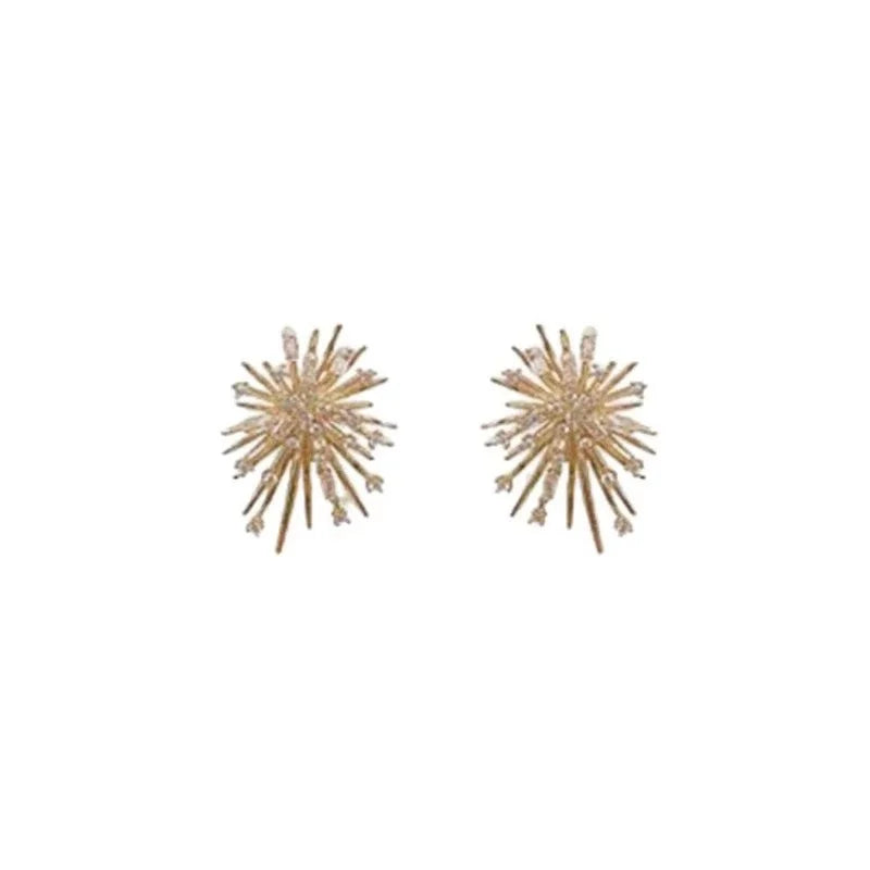 New flower Zircon Earrings and Earstuds for Women's Fashion, Light Luxury, Personalized and High end Earrings