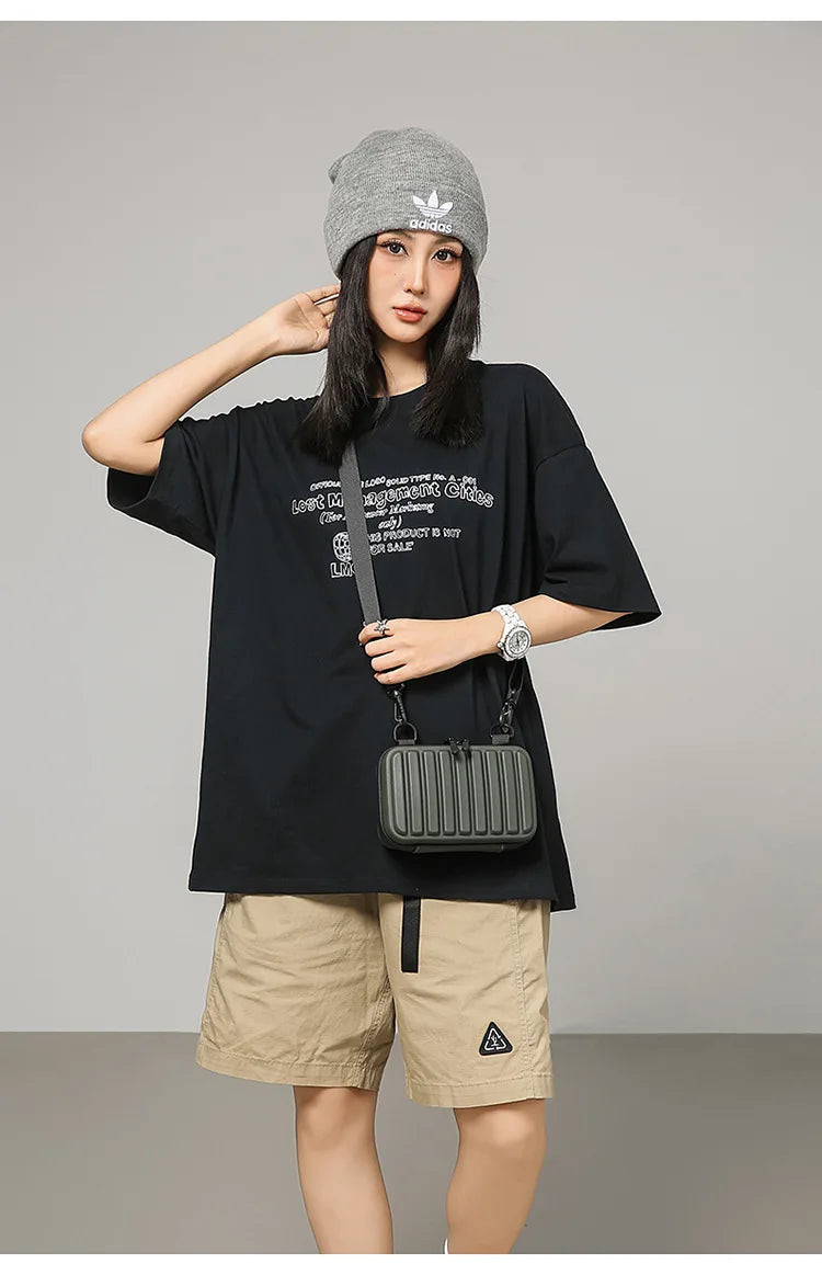 New Design Men's Crossbody Bag Fashion Box Shape Crossbody Bag For Men Women Mini Shoulder Messenger Bag Small Square Handbags