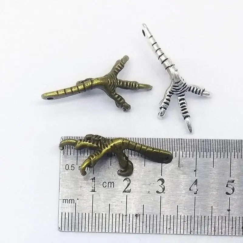 10PCS Antique Bird Claw Pendant Bird Claw Necklace Pendant Alloy Texture