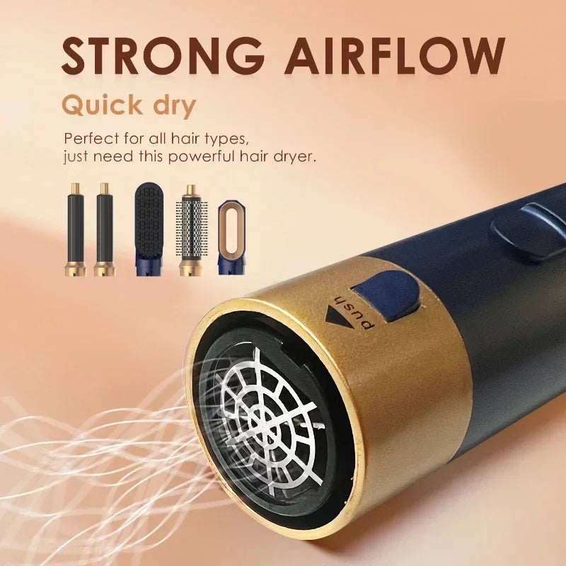 Professional NEW 5 in 1 Hair Dryer Comb Set Professional Hot Air Styler for Hair Curling Straightening and Volumizing At Home