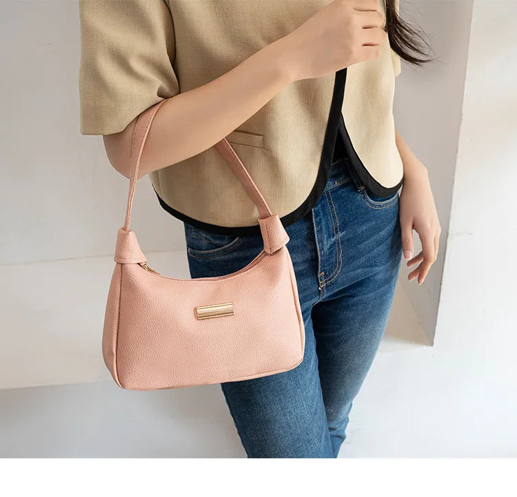 Luxury Pu Leather Solid Color Women Messenger Bags Lightweight Handbag Ladies Small Square Shoulder Bag Crossbody Bags