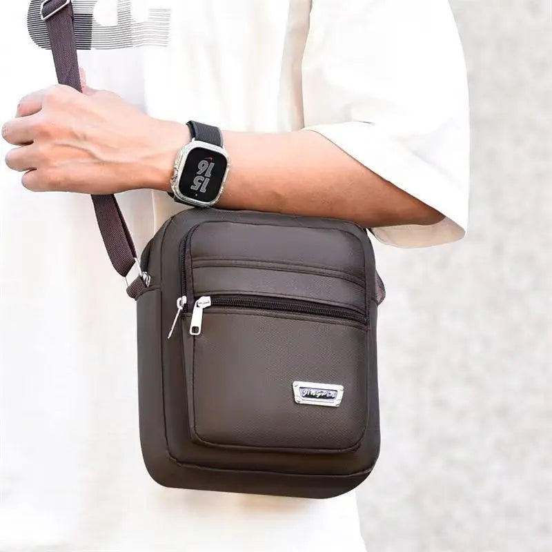 Unisex Outdoor Chest Bag - Multi-Layer Large-Capacity Stylish Oxford Cloth Crossbody Bag, Casual Multifunctional Sports Shoulder Strap with Adjustable Zipper Closure and Anti-Theft Design, Suitable for Daily Commuting, Outdoo