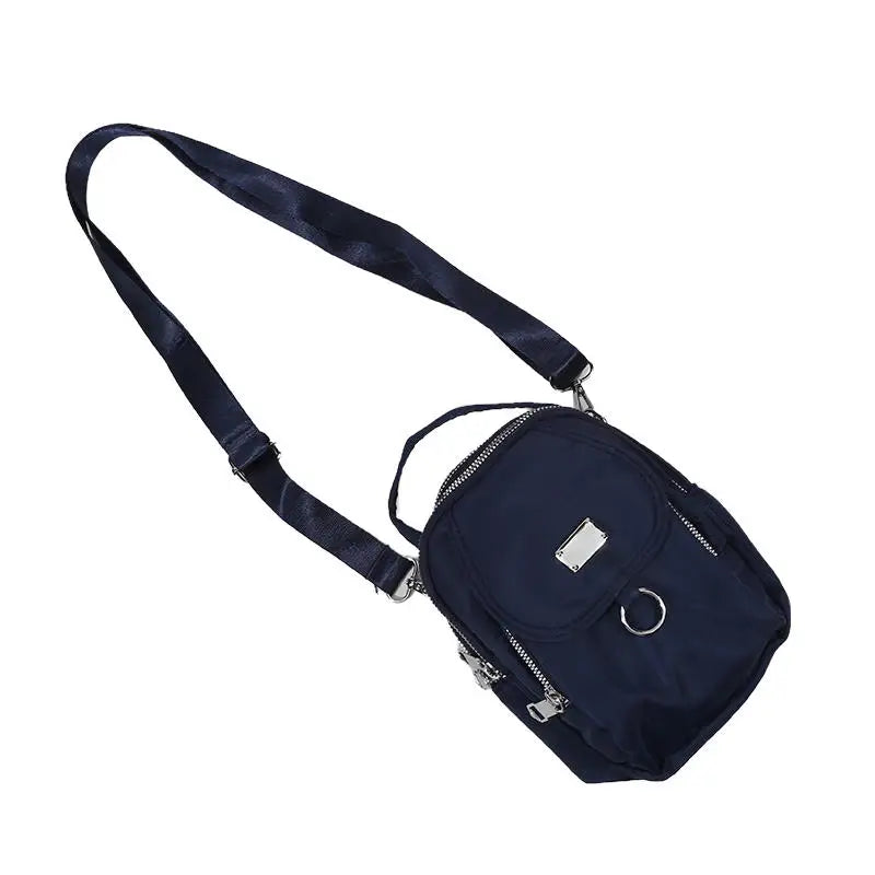 Fashion Simple Oxford Women's Crossbody Bag with Multiple Zipper Pockets Casual Mini Shoulder Bag with Chic Design for Daily Use