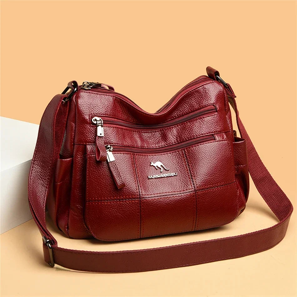 High Quality Soft Leather Luxury Purses and Handbags Women's Bag Designer Multi-pocket Crossbody Shoulder Bag for Women 2024 Sac