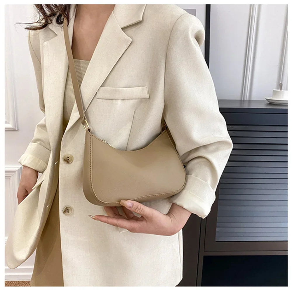 2022 Women's Bag Women's Fashion Handbags Freeshiping Low Price Retro Designer Luxury Bag Solid Color PU Leather Shoulder Bags