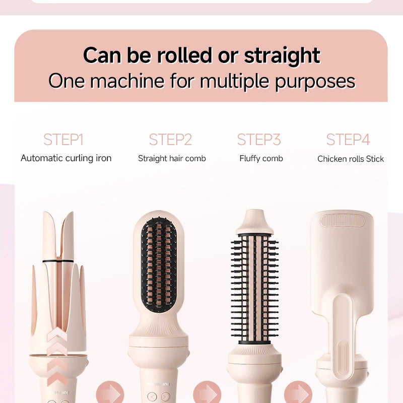 Automatic Hair Curler Negative Ion Ceramic Curling Iron - 40mm Large Wave Perm for Home Use, Lazy Person Electric Curling Wand