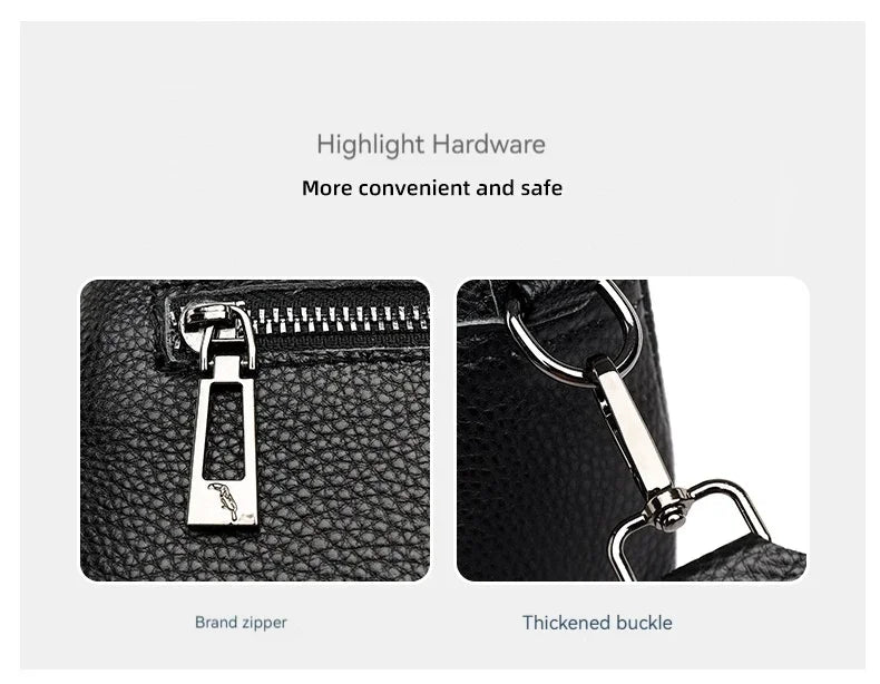 Women Crossbody Bag Multi Space Fashion Design Sense Large Capacity PU Material Lightweight Single Shoulder Bag