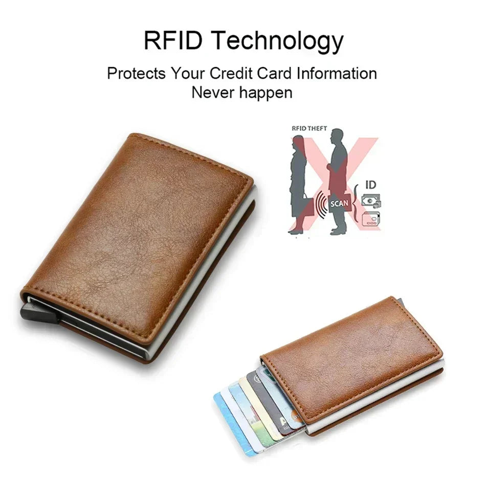 Minimalist Business Card Holder RFID Wallet Men Women Slim Mini Wallets money Bag visit bank credit cardholder visitenkartenetui