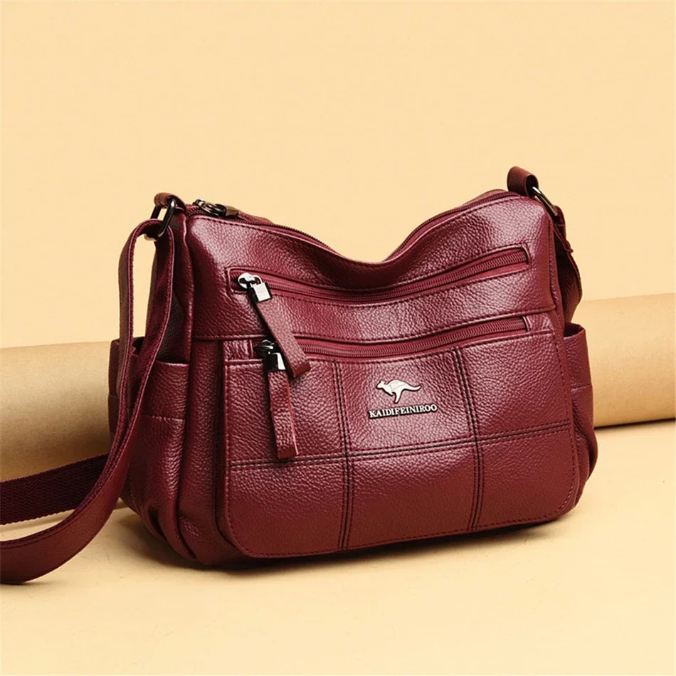 High Quality Soft Leather Luxury Purses and Handbags Women's Bag Designer Multi-pocket Crossbody Shoulder Bag for Women 2024 Sac