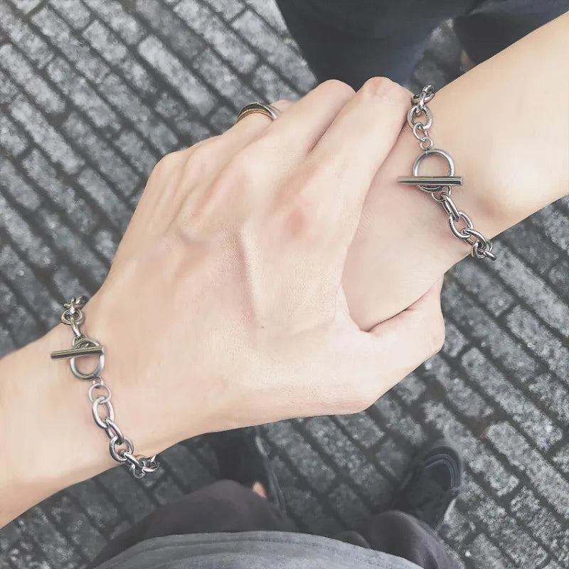 Simple Fashion Stainless Steel Bracelets Minimalist Design OT Buckle Chain Non-fading High-quality Bracelets for Women Jewelry