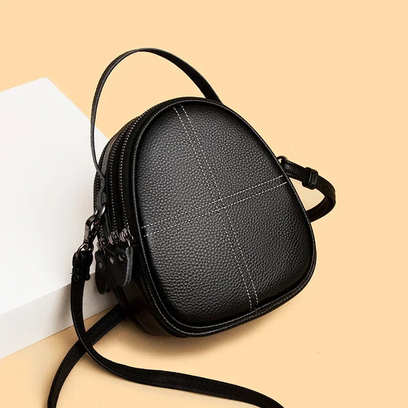 Fashionable High-end Texture Crossbody Bag Hot Sale Genuine Leather Women's Shoulder Bag Mini Mobile Phone Coin Purse Handbag