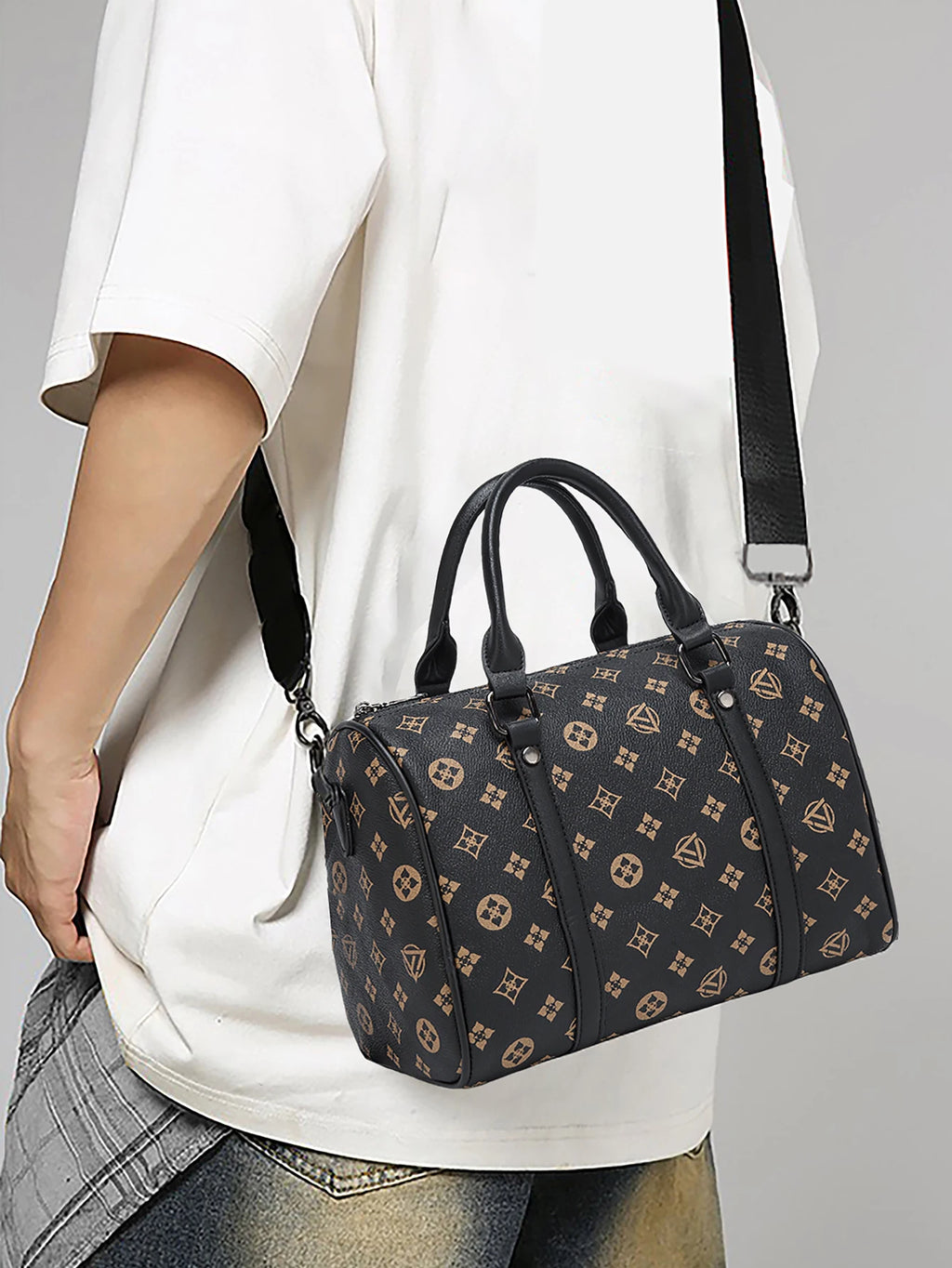 Men's Crossbody Bag Black Sling Bag for Men, Large Capacity Shoulder Bag, Stylish Multifunctional Handbag for Men Design