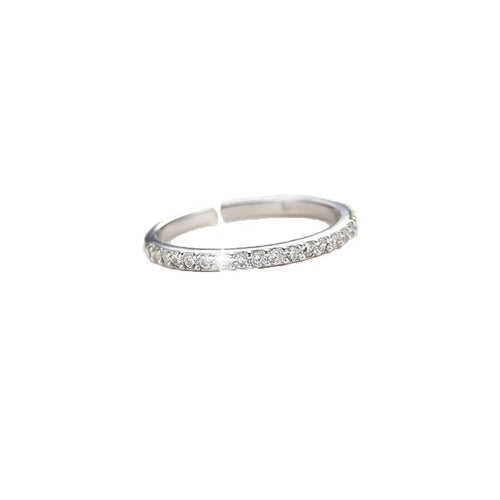925 Sterling Silver Adjustable Rings For Women Row Zircon Luxury Fine Jewelry Aesthetic Vintage Wedding Jewellery Argent 925