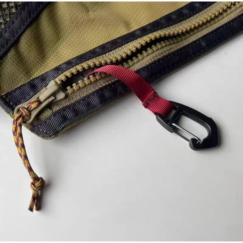 Ultra-Light Unisex Crossbody Shoulder Bag,Hollow Mesh Contrast Color Men Riding Travel Messenger Bag,Women Waterproof Sling Bag