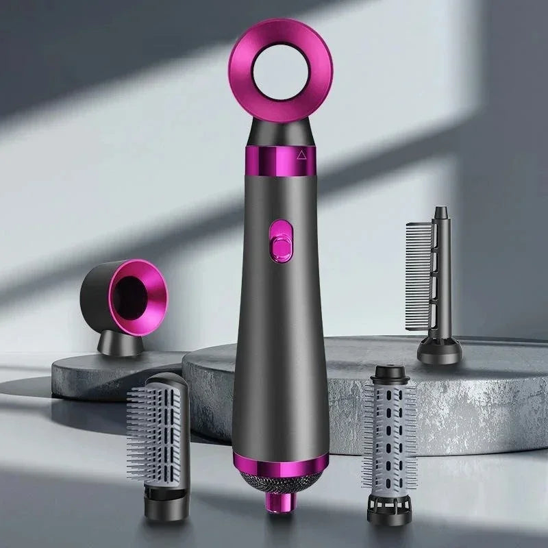 Five in one hair dryer hot air comb electric curly hair straightener negative ion hair dryer styling set 220V EU 110V US
