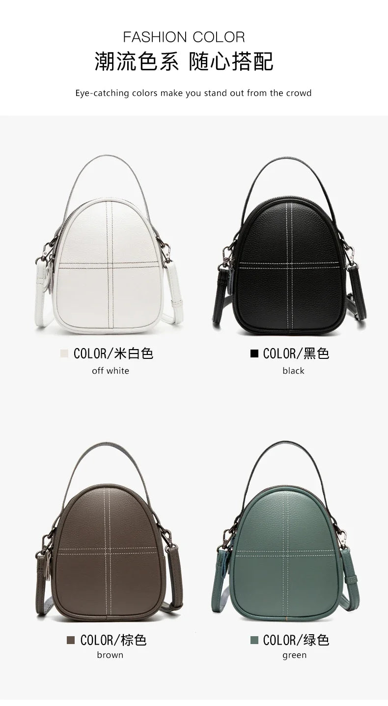 Fashionable High-end Texture Crossbody Bag Hot Sale Genuine Leather Women's Shoulder Bag Mini Mobile Phone Coin Purse Handbag