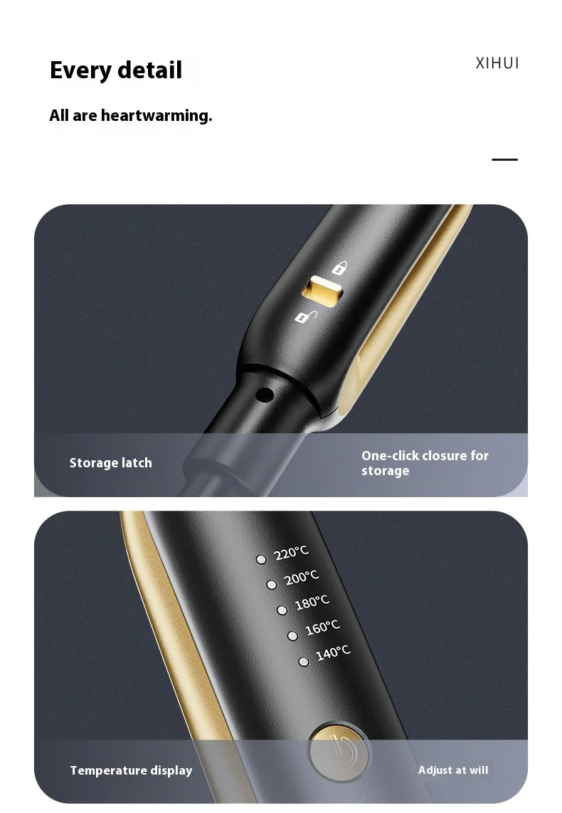 Professional Hair Straightener-Ionic Flat Iron with Negative ions men's hair styler, Anti-Scald Handle for Frizz-Free Styling