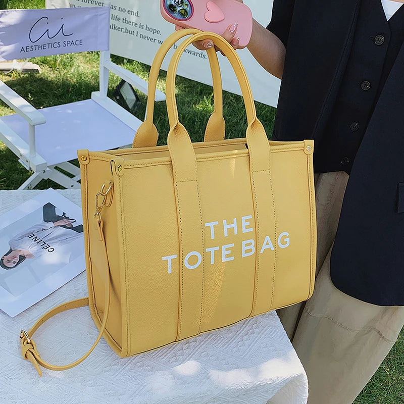 The tote bag For Women Crossbody Female Handbag New Solid Words Lette Leisure Large Bag,Luxury Fashion bag,designer bag for PU